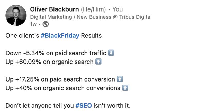 Oliver Blackburn Thought's On SEO